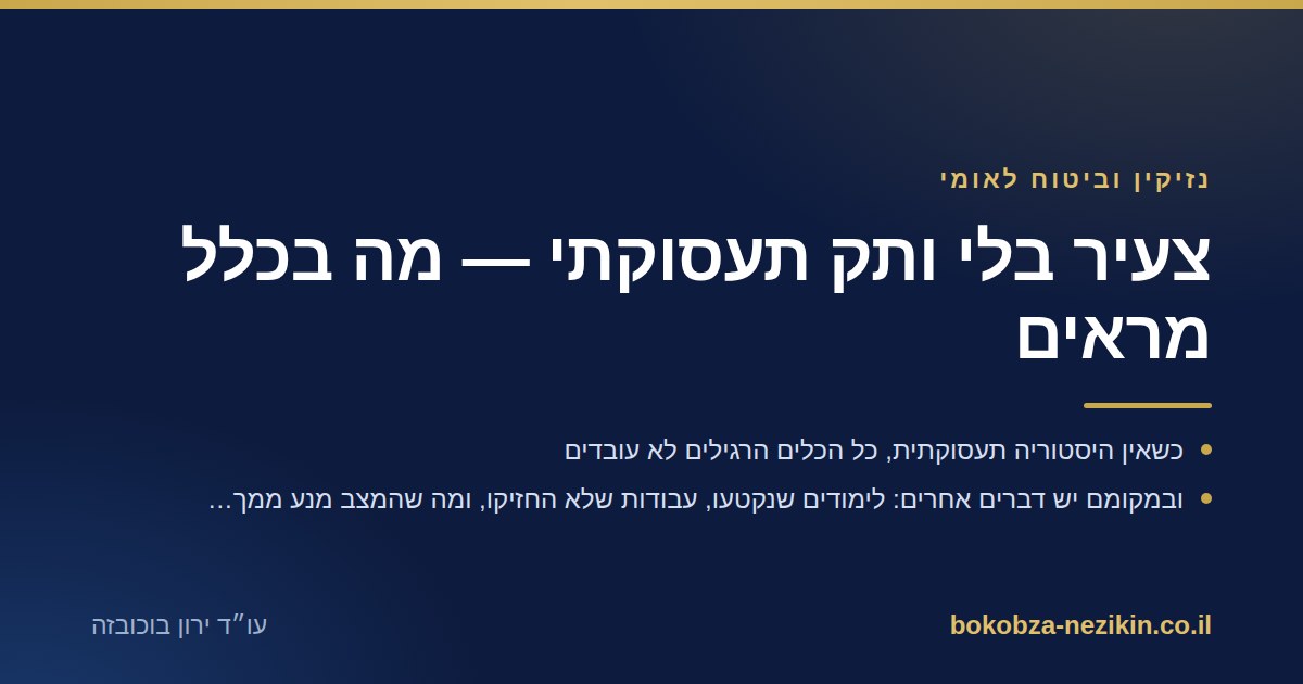 צעיר בלי ותק תעסוקתי — מה בכלל מראים